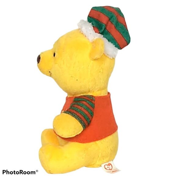 Disney Winnie The Pooh Christmas Plush 7" Ty 2012 - Picture 2 of 6